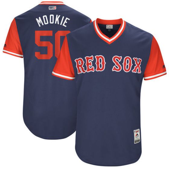 Men Boston Red Sox 50 Mookie Blue New Rush Limited MLB Jerseys